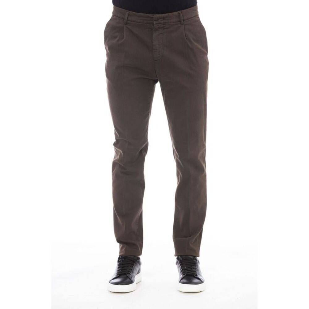 Peserico Brown Cotton Men Men's Pant